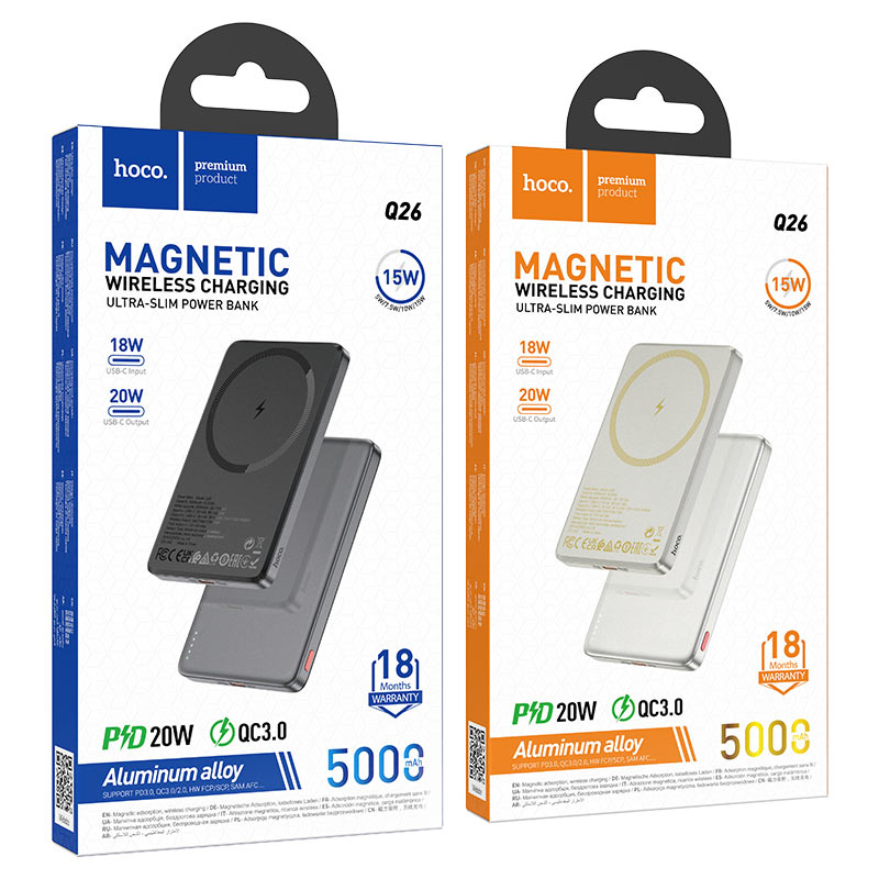 Power bank “Q26 Joy” PD20W wireless charging 5000mAh