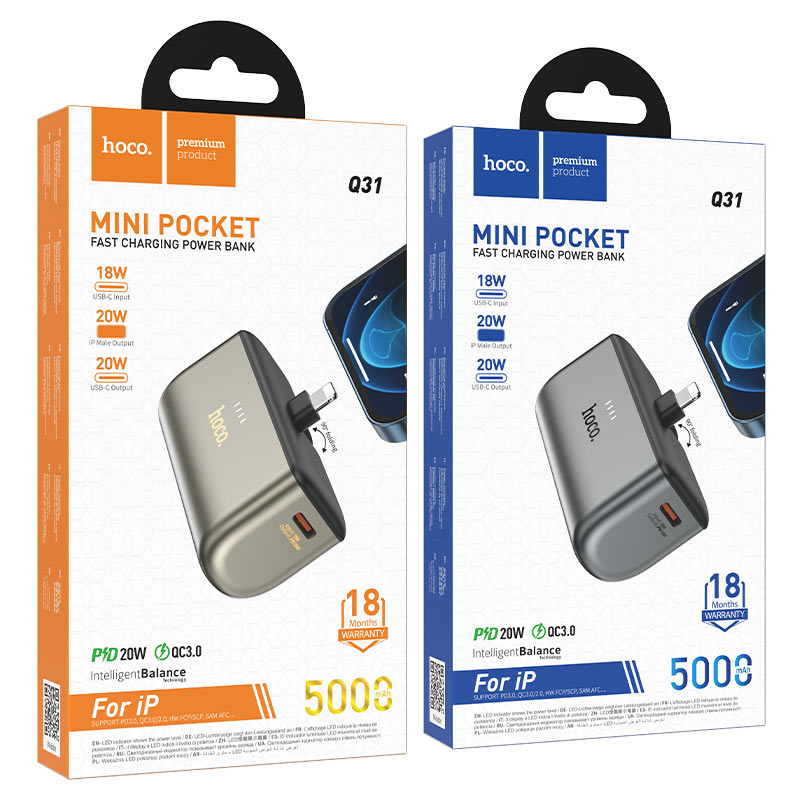 Power bank “Q31 Ingenious” PD20W 5000mAh iP ver.