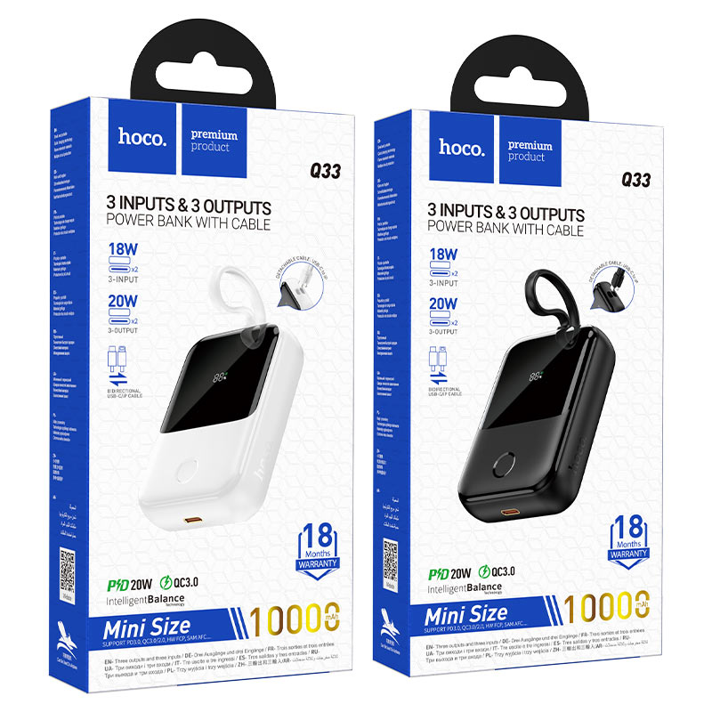 Power bank “Q33 Outstanding” PD20W 10000mAh