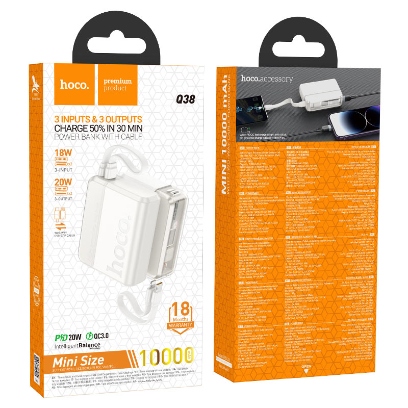 Power bank “Q38 Excellent” PD20W 10000mAh
