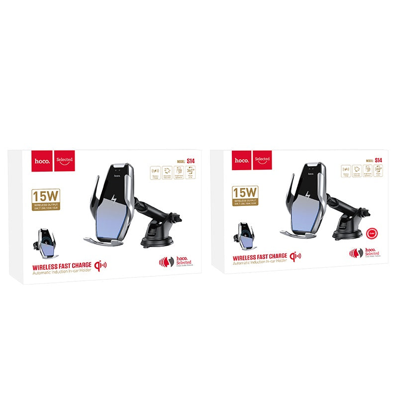 Car wireless charger “S14 Surpass” for dashboard and air outlet