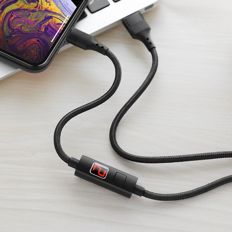 Cable USB to Lightning “S13 Central control” charging data sync with timer