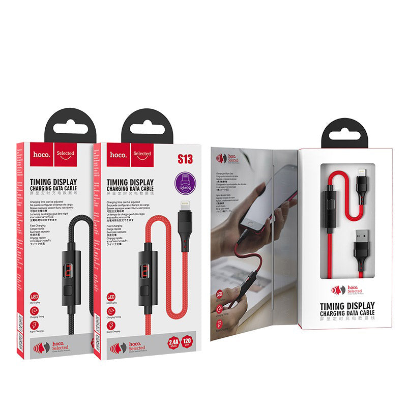 Cable USB to Lightning “S13 Central control” charging data sync with timer