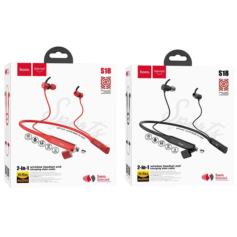 Wireless earphones “S18 Glamor” charging data cable