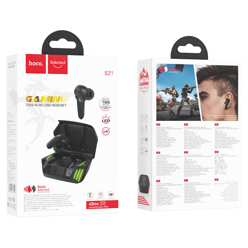 Gaming wireless headset “S21 Magic shadow” with charging case