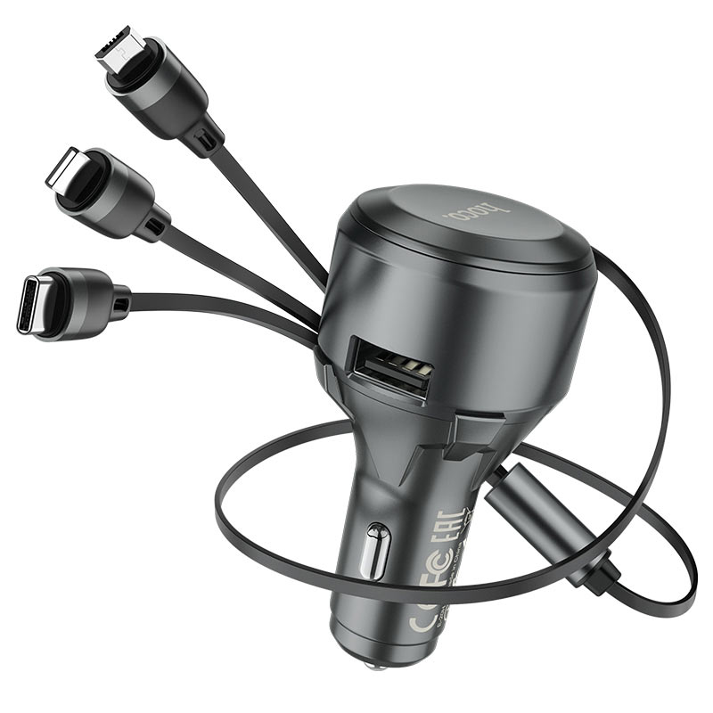 Car charger “S27 Tributo” with 3-in-1 cable