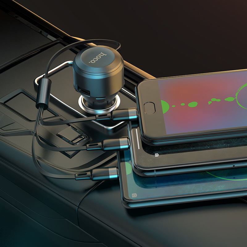 Car charger “S27 Tributo” with 3-in-1 cable