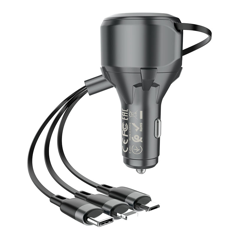 Car charger “S27 Tributo” with 3-in-1 cable