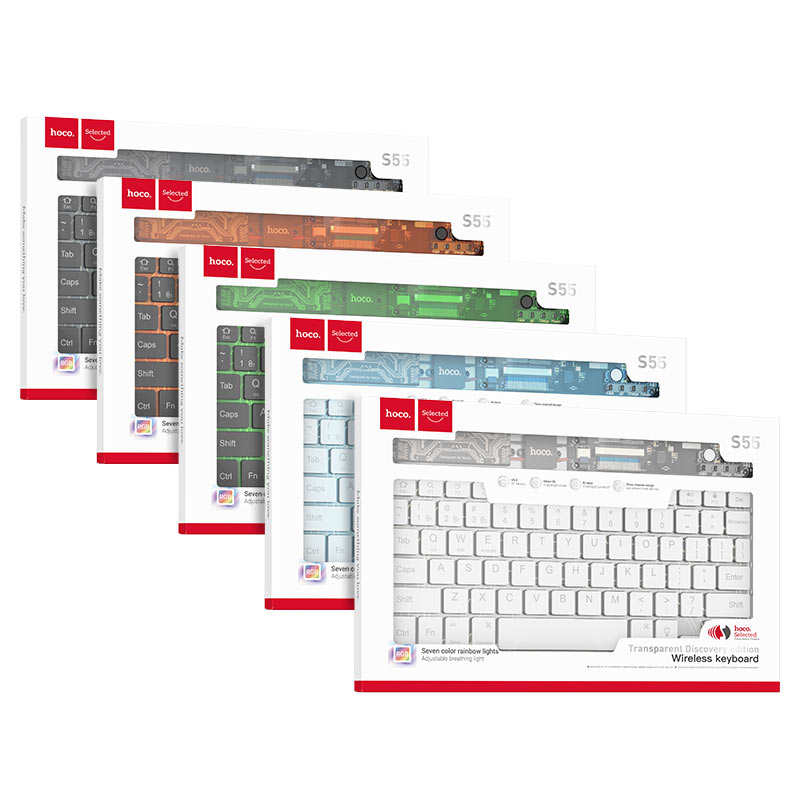 Wireless keyboard “S55 Transparent Discovery edition” english