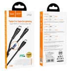 Cable 2-in-1 Type-C to Lightning / Type-C “U102 Super” 100W
