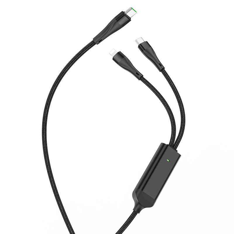 Cable 2-in-1 Type-C to Lightning / Type-C “U102 Super” 100W