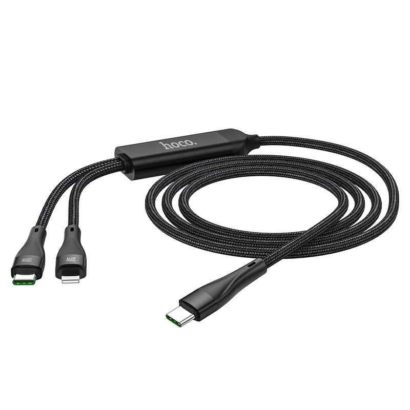 Cable 2-in-1 Type-C to Lightning / Type-C “U102 Super” 100W