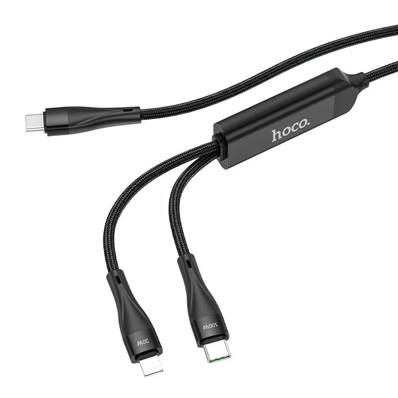 Cable 2-in-1 Type-C to Lightning / Type-C “U102 Super” 100W
