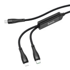 Cable 2-in-1 Type-C to Lightning / Type-C “U102 Super” 100W