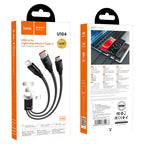 Cable 3-in-1 “U104 Ultra” 6A charging data sync
