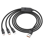 Cable 3-in-1 “U104 Ultra” 6A charging data sync