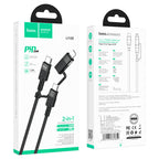 Cable 2-in-1 Type-C to Type-C / Lightning “U106 Moulder” 20W / 100W
