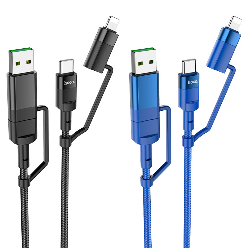 Cable 4-in-1 USB / Type-C to Lightning / Type-C “U106 Moulder”