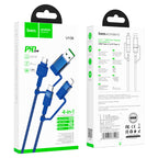 Cable 4-in-1 USB / Type-C to Lightning / Type-C “U106 Moulder”