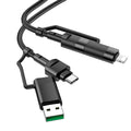 Cable 4-in-1 USB / Type-C to Lightning / Type-C “U106 Moulder”