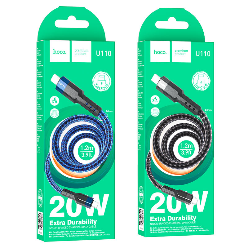 Cable Type-C to Lightning “U110” PD charging data sync