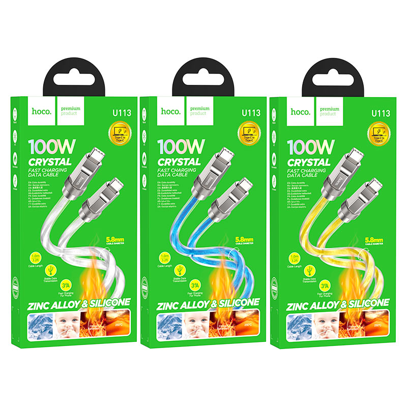 Cable Type-C to Type-C “U113 Solid” 100W fast charge