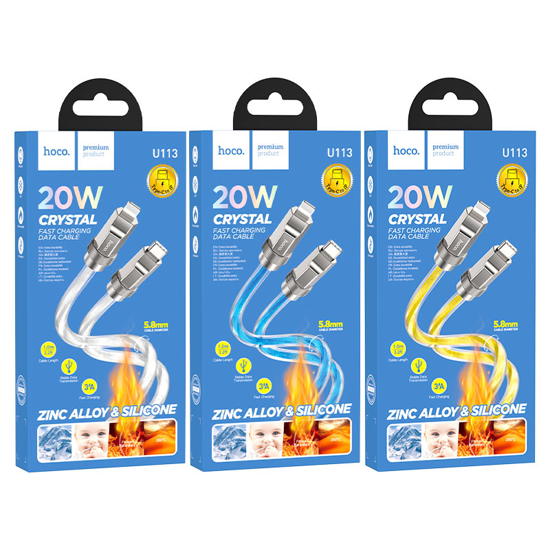 Cable Type-C to iP “U113 Solid” PD 20W fast charge