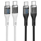 Cable Type-C to Type-C “U115 Transparent Discovery Edition” 100W fast charge