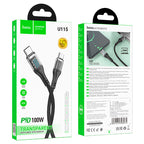 Cable Type-C to Type-C “U115 Transparent Discovery Edition” 100W fast charge