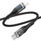 Cable Type-C to iP “U115 Transparent Discovery Edition” PD 20W fast charge
