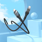 Cable Type-C to iP “U115 Transparent Discovery Edition” PD 20W fast charge