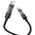 Cable Type-C to Type-C “U116 Transparent Discovery Edition” 60W fast charge