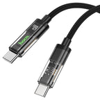 Cable Type-C to Type-C “U116 Transparent Discovery Edition” 60W fast charge