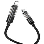 Cable Type-C to Lightning “U116 Transparent Discovery Edition” 27W fast charge