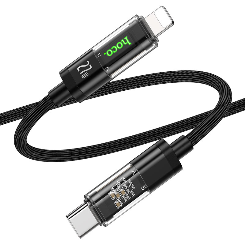 Cable Type-C to Lightning “U116 Transparent Discovery Edition” 27W fast charge