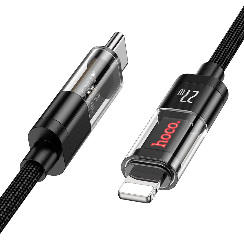 Cable Type-C to Lightning “U116 Transparent Discovery Edition” 27W fast charge