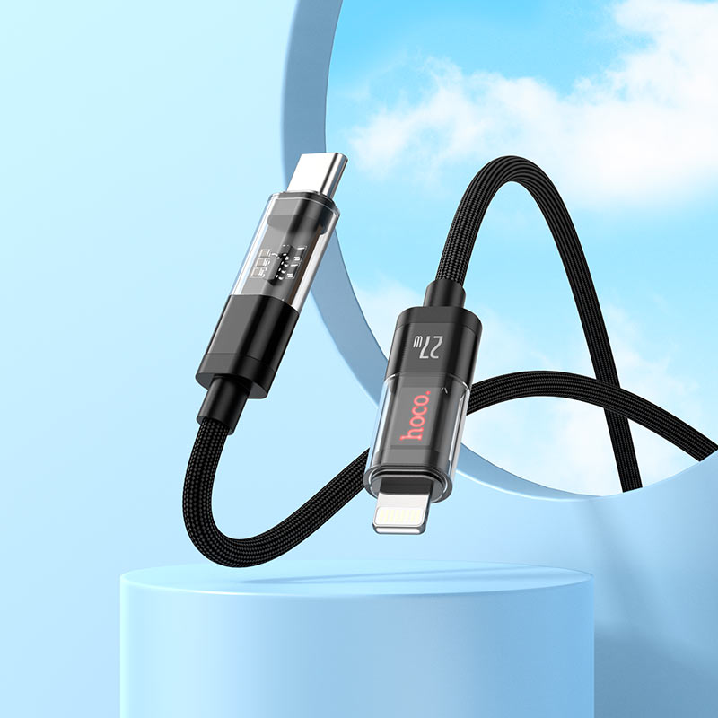 Cable Type-C to Lightning “U116 Transparent Discovery Edition” 27W fast charge