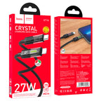 Cable Type-C to Lightning “U116 Transparent Discovery Edition” 27W fast charge