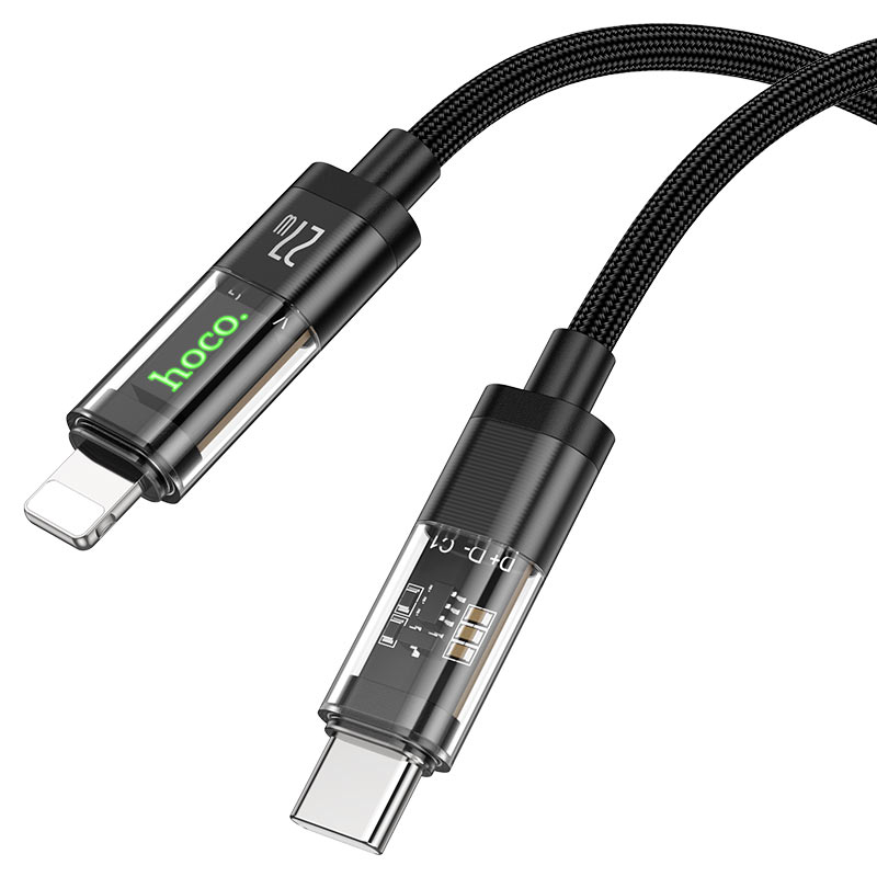 Cable Type-C to Lightning “U116 Transparent Discovery Edition” 27W fast charge
