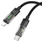 Cable Type-C to Lightning “U116 Transparent Discovery Edition” 27W fast charge