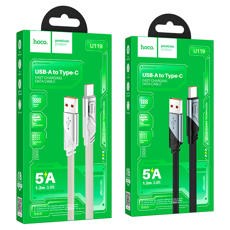 Cable USB to Type-C “U119 Machine” 5A fast charge