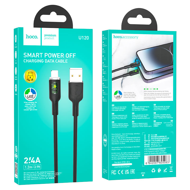 Cable USB to iP “U120 Transparent explore”