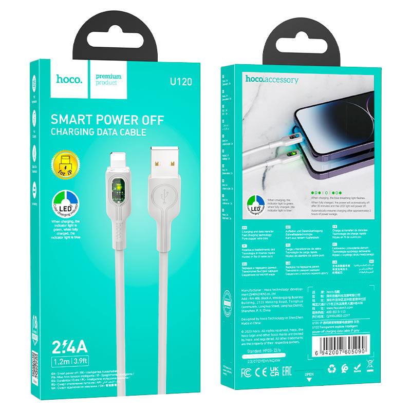 Cable USB to iP “U120 Transparent explore”