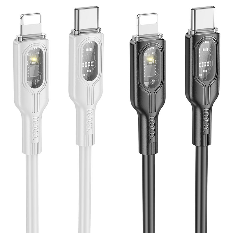 Cable Type-C to iP “U120 Transparent explore” PD 27W fast charge