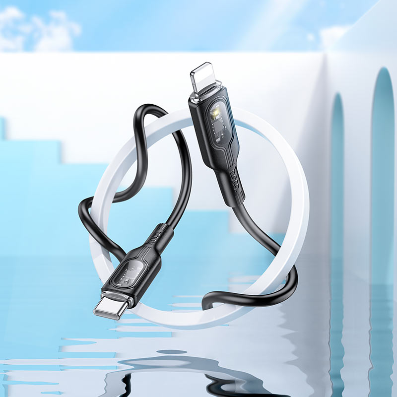 Cable Type-C to iP “U120 Transparent explore” PD 27W fast charge