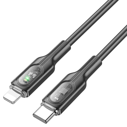 Cable Type-C to iP “U120 Transparent explore” PD 27W fast charge