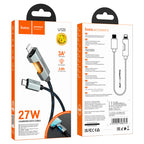 Cable Type-C to iP “U123 Regent” PD 27W fast charge