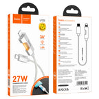 Cable Type-C to iP “U123 Regent” PD 27W fast charge