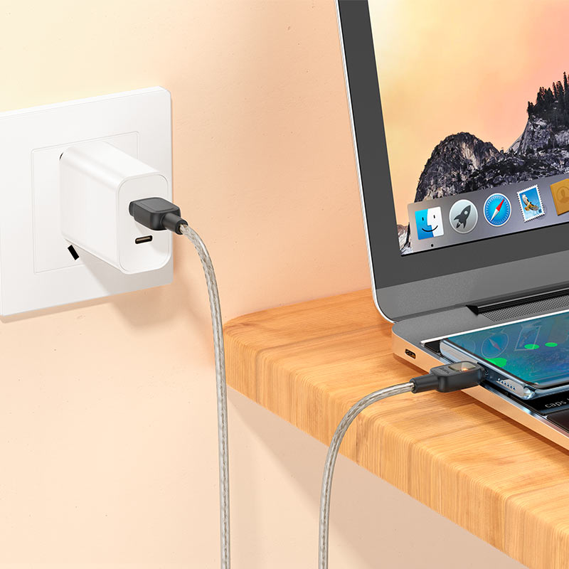 Cable USB to Type-C “U124 Stone” intelligent power-off