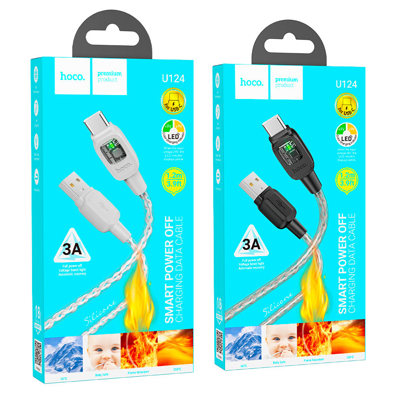 Cable USB to Type-C “U124 Stone” intelligent power-off